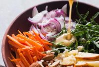 Orange Kissed Apple Arugula Almond Salad