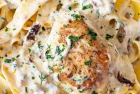 Decadent Creamy Tuscan Chicken Alfredo