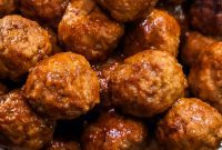 Tender Slow Cooker Whiskey BBQ Meatballs