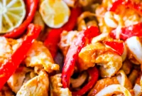 One Pan Baked Chicken Fajitas