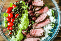 Velvety Avocado Steak Salad