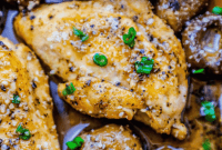 Pan-Seared Garlic Parmesan Chicken and Mushrooms