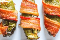 Bacon-Wrapped Garlic Cheddar Jalapeno Poppers