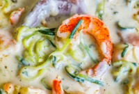 Velvet Shrimp Zoodle Alfredo