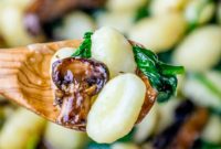 Velvety Spinach Mushroom Gnocchi