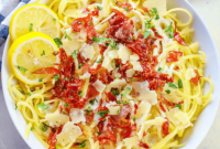 Velvety Lemon Linguine with Crispy Speck