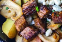 Savory Blue Cheese Steak and Potato Skillet
