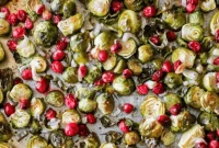 Golden Roasted Brussels Sprouts with Tangy Cranberries