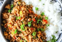 Weeknight Mongolian Turkey Rice Bowls