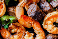 Garlic Cajun Butter Steak and Shrimp