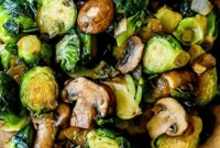 Delicious Brussels Sprouts and Mushrooms