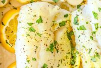 Lemony Garlic Baked Cod