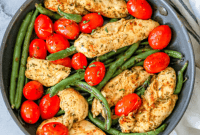 One Pan Tuscan Chicken and Vegetables