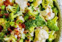 Ultimate Creamy Broccoli Cauliflower Salad