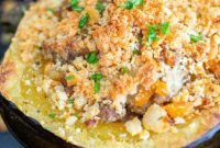 Hearty Sausage Stuffed Acorn Squash