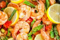 Zesty Lemon Garlic Shrimp and Asparagus One Pan Meal