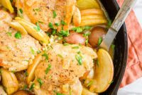 Sweet and Tangy Maple Dijon Chicken and Potatoes Skillet