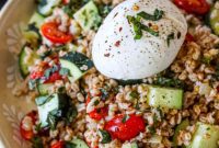 Creamy Burrata Farro Salad