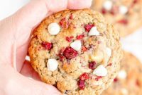 White Chocolate Raspberry Oatmeal Cookies