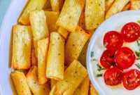 Guilt-Free Crunch: Air-Fried Pasta Chips with Feta Dip