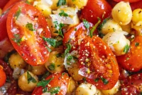 Mediterranean Chickpea and Tomato Salad