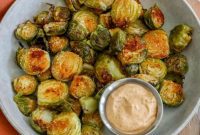 Crispy Garlic Roasted Brussels