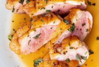 Golden-Crisp Duck Breast with Zesty Orange Reduction