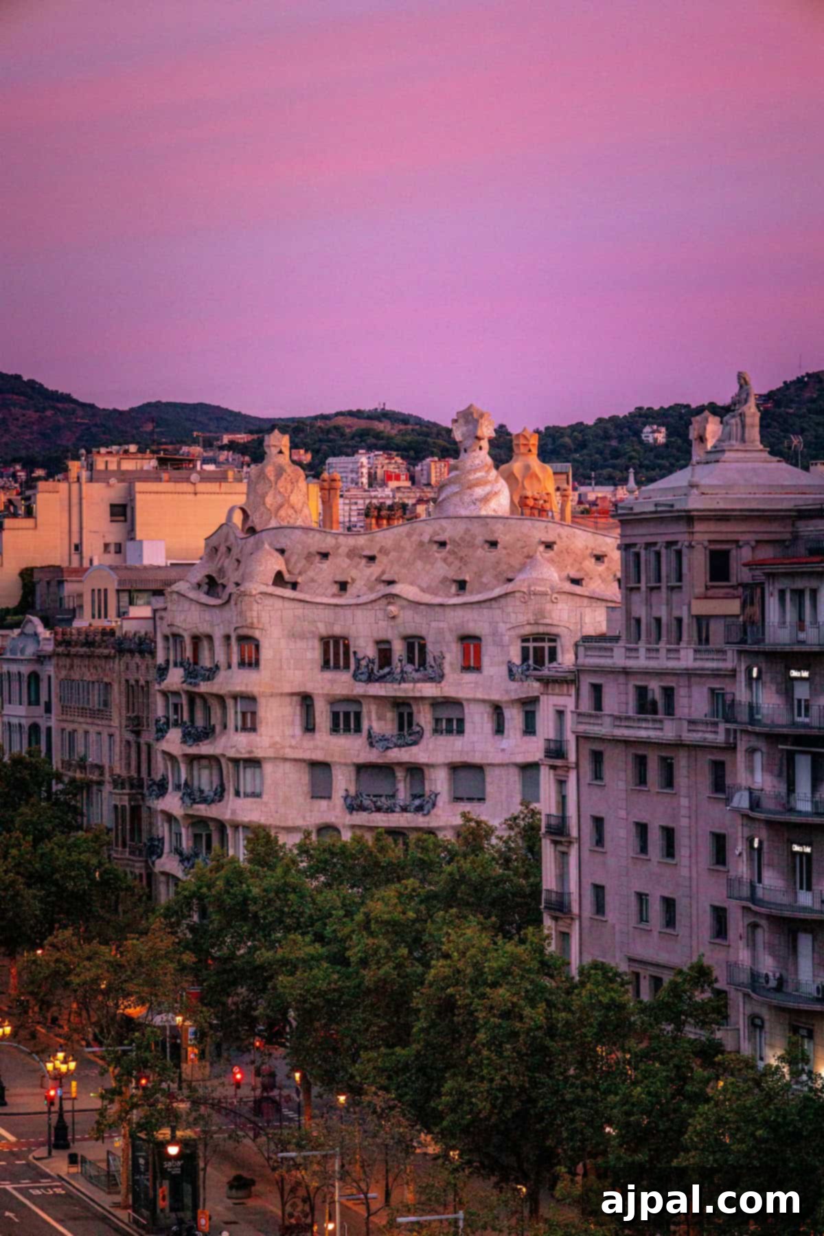 Another beautiful landscape of Barcelona, highlighting a historic landmark or a charming street corner.