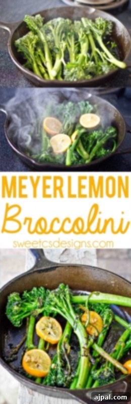 Broccolini with Meyer Lemon 3 Meyer Lemon Broccolini- this is a delicious way to make broccolini in a few minutes!