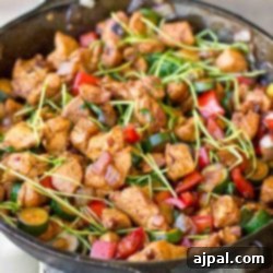 Asian chicken stir fry.