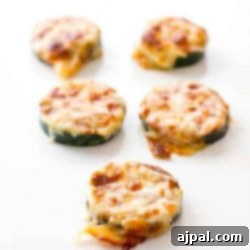 A photo featuring pizza zucchinis.