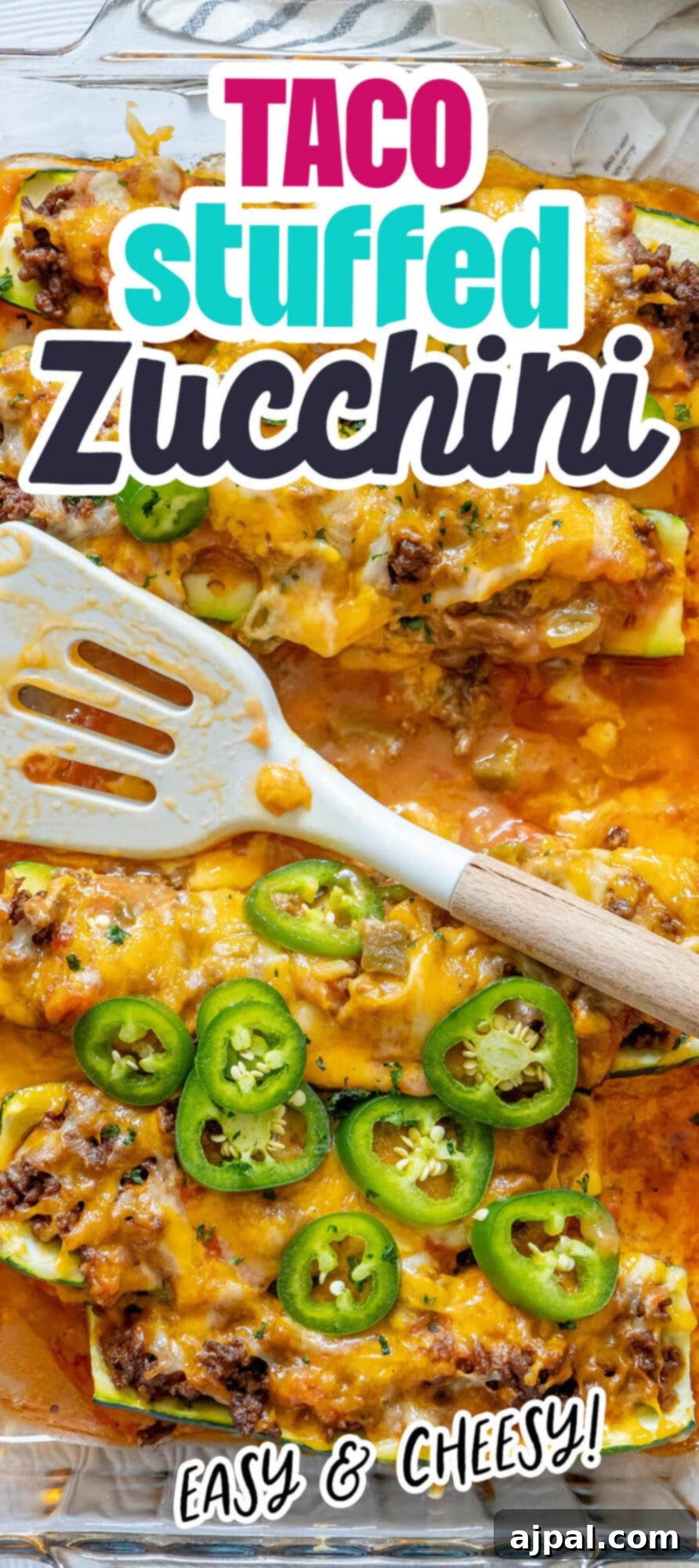 Baked Zucchini Treasures 15 Easy and cheesy taco zucchini boats recipe.