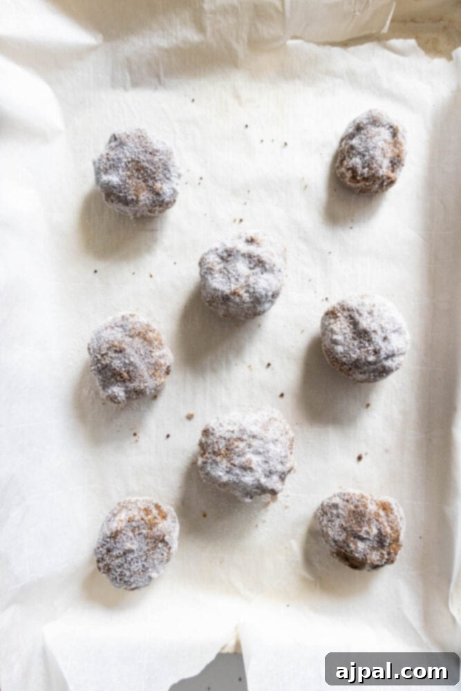 Spiced Molasses Chews 9 Powdered sugar cookies on a baking sheet, old fashioned molasses cookies.