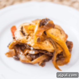 A plate topped with a dish of Paleo Vegan Enchilada Casserole.