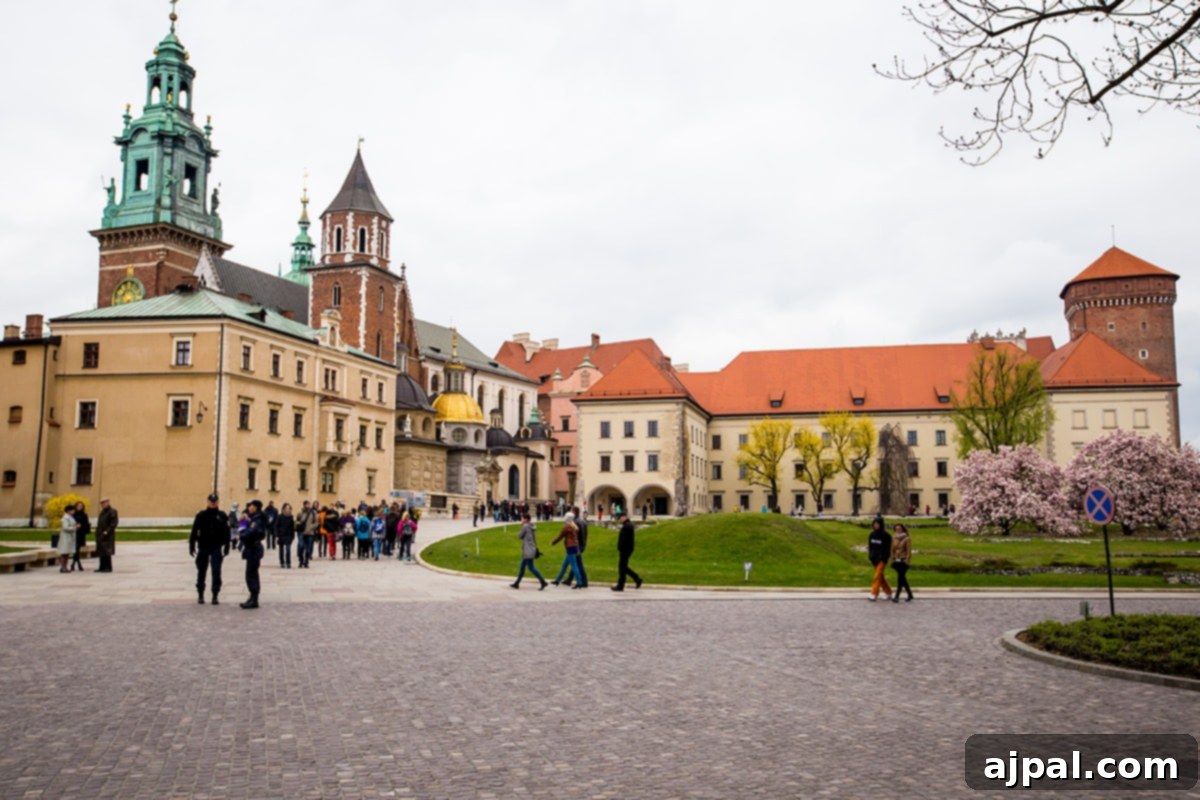 Discovering Krakow's Wawel Castle and Cathedral 17 Group of people touring the magnificent Wawel Castle in Krakow, a truly amazing place to visit in Poland