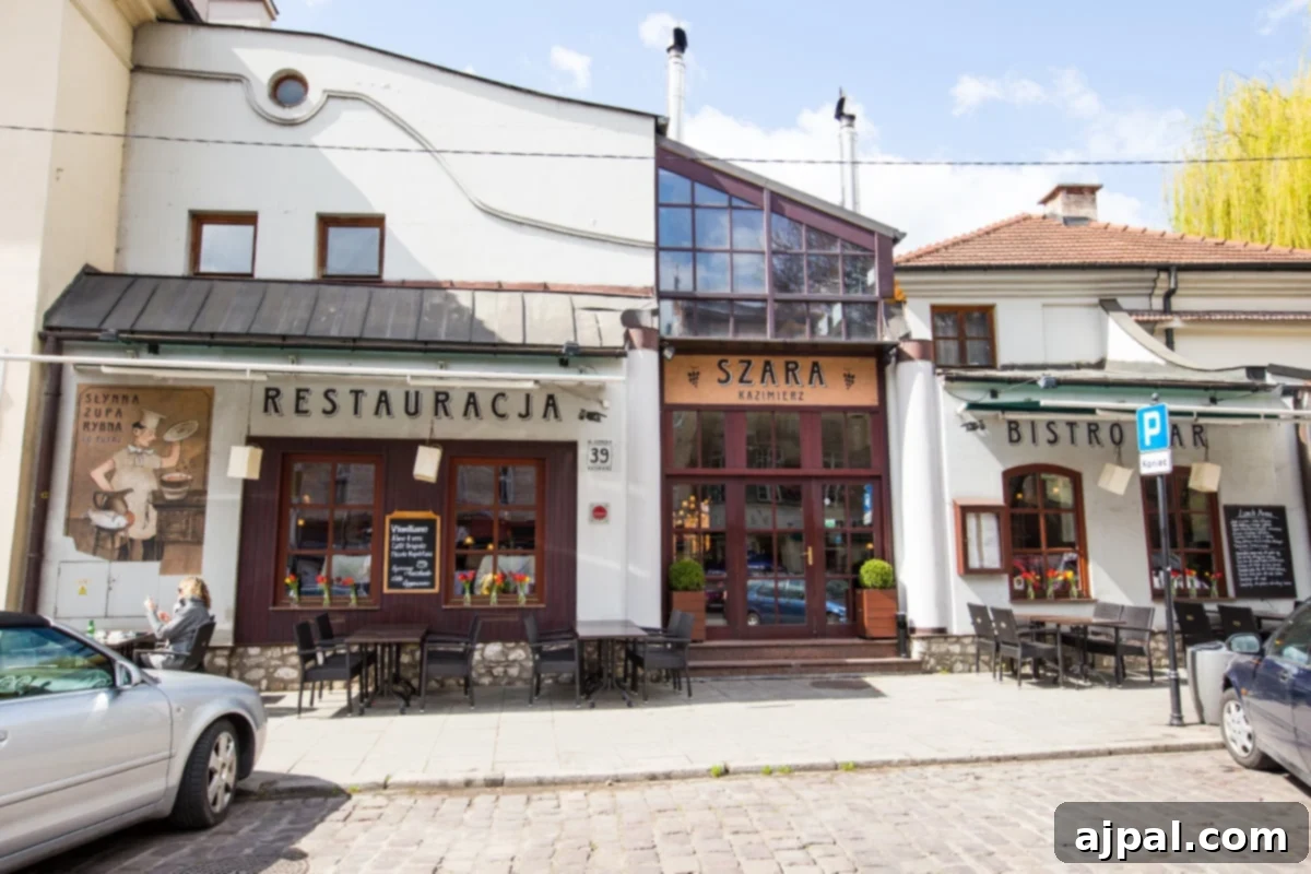 A charming cafe in Krakow's historic Jewish District