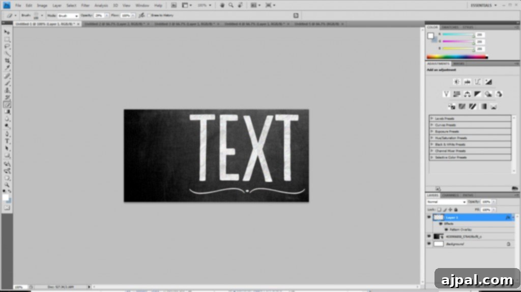 Step 4: Use an Eraser Brush to Simulate Chalk Strokes