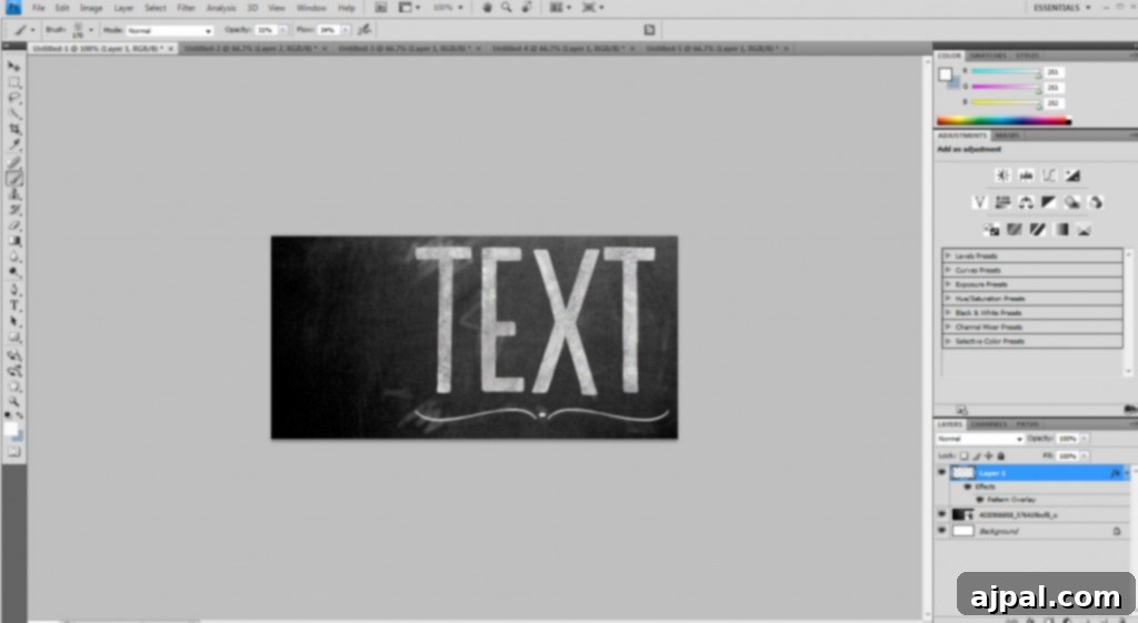 Step 5: Finishing Touches with Chalkboard Eraser Swipes