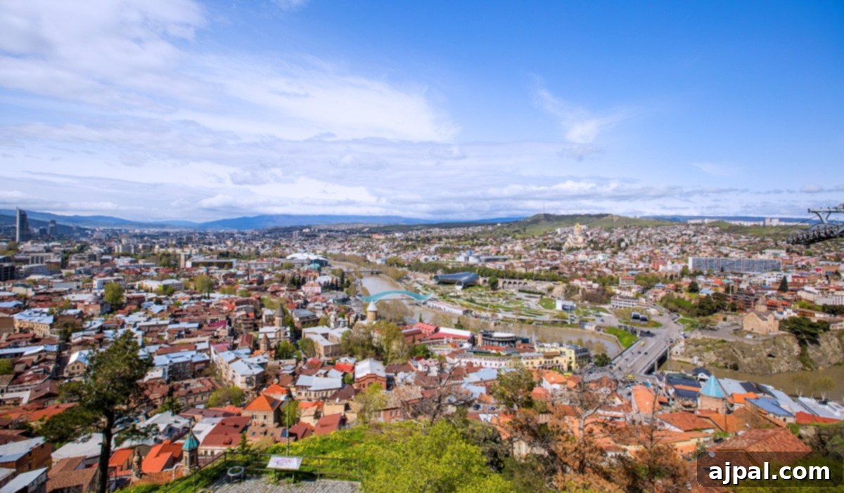 Tbilisi, the capital of Georgia, with historical architecture