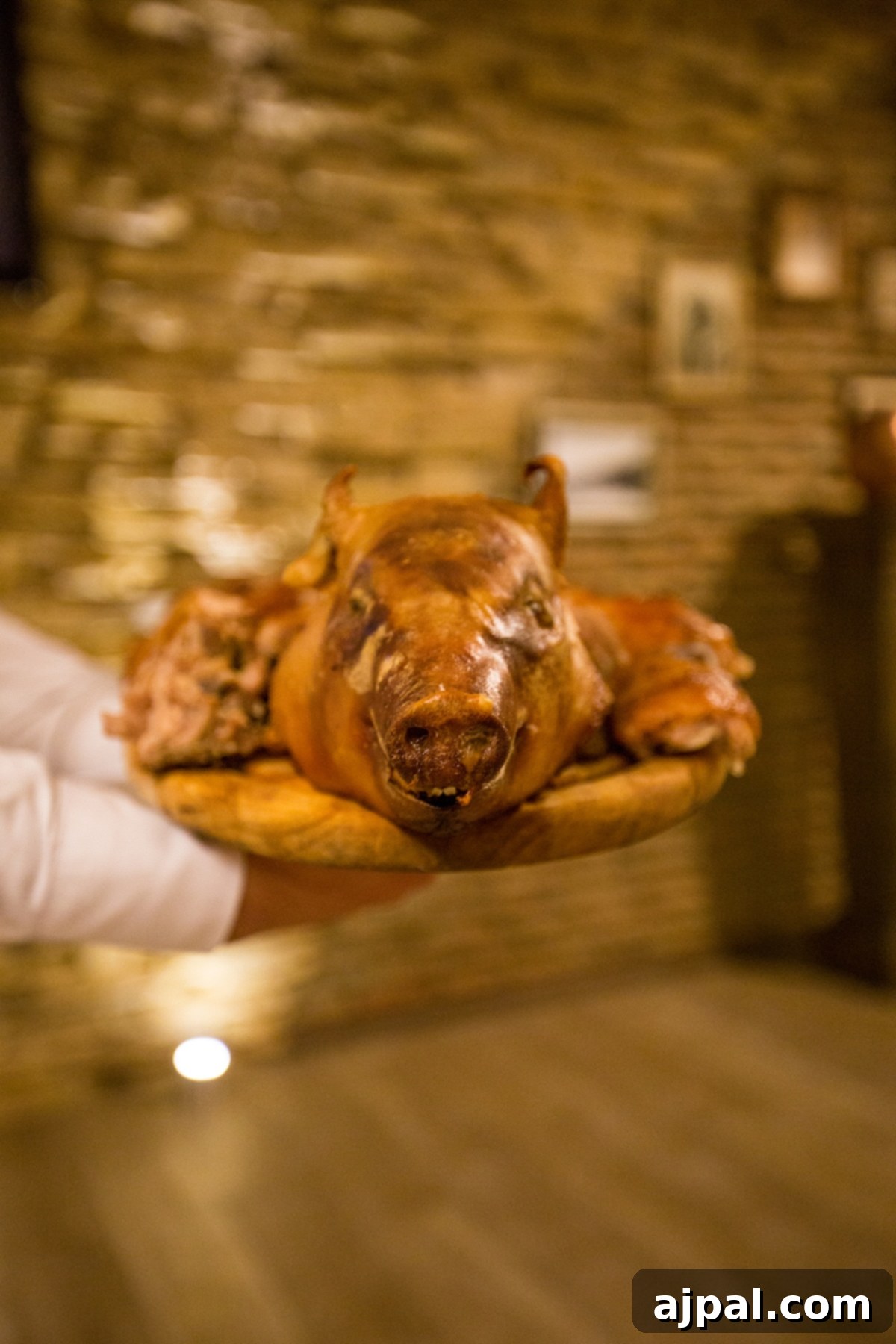 Roasted pig at a Georgian Supra, symbolizing festive abundance