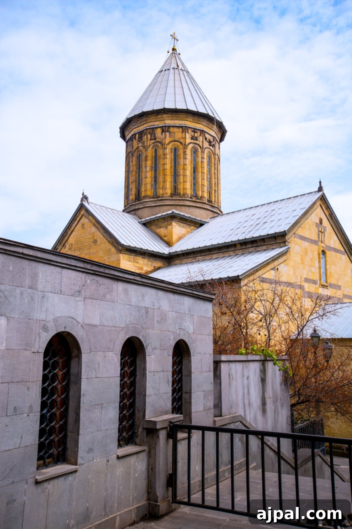 Sioni Cathedral, Tbilisi, under a dramatic sky, inviting exploration.