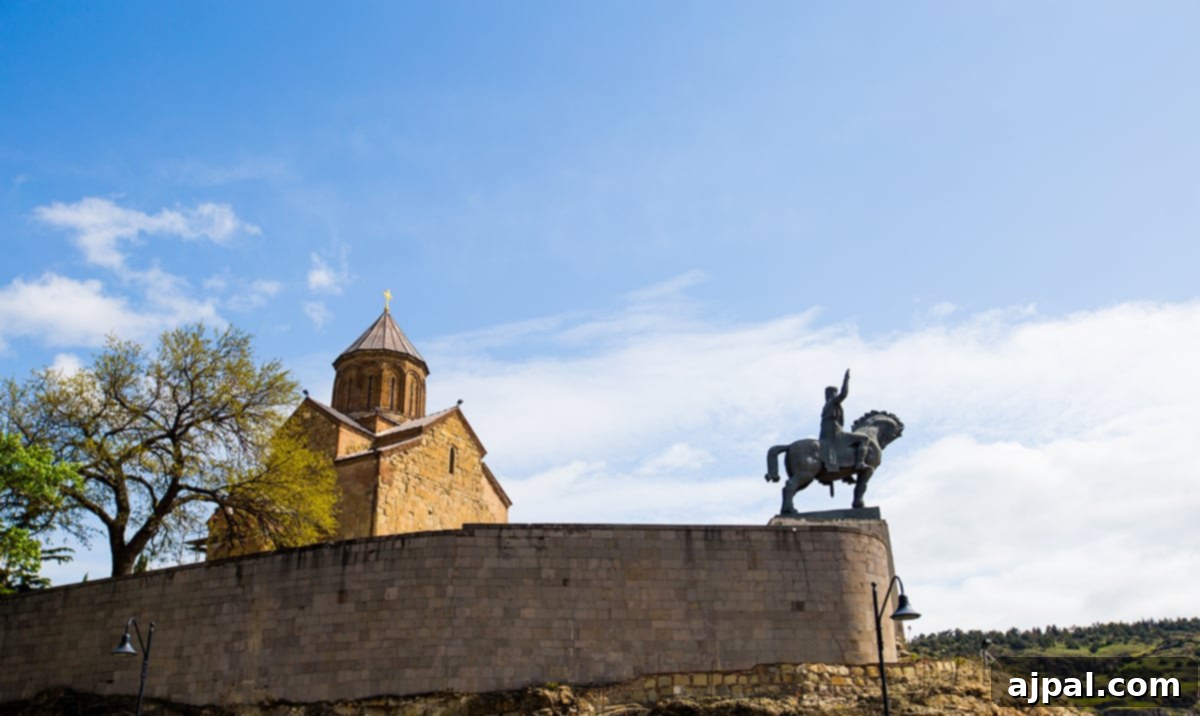 Statue of King Vakhtang Gorgasali in Tbilisi