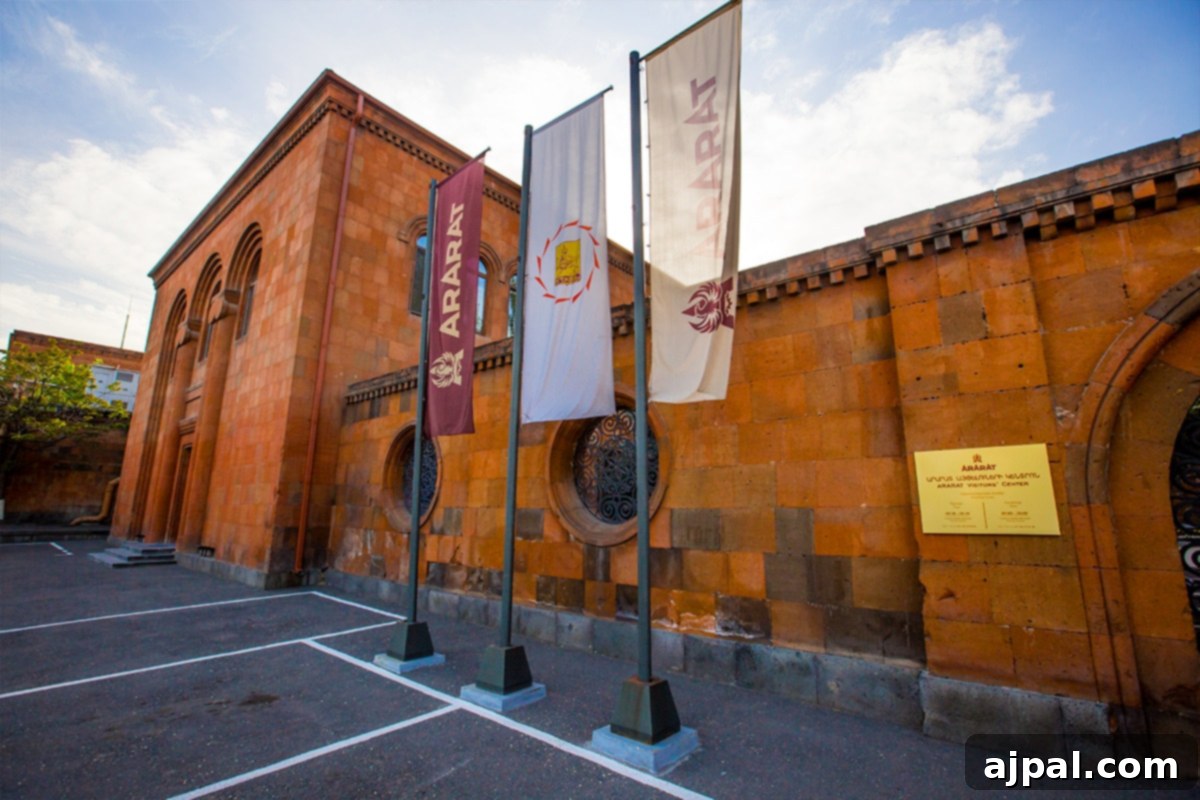 Yerevan Armenia's Pink City 11 The impressive Ararat Distillery building in Yerevan