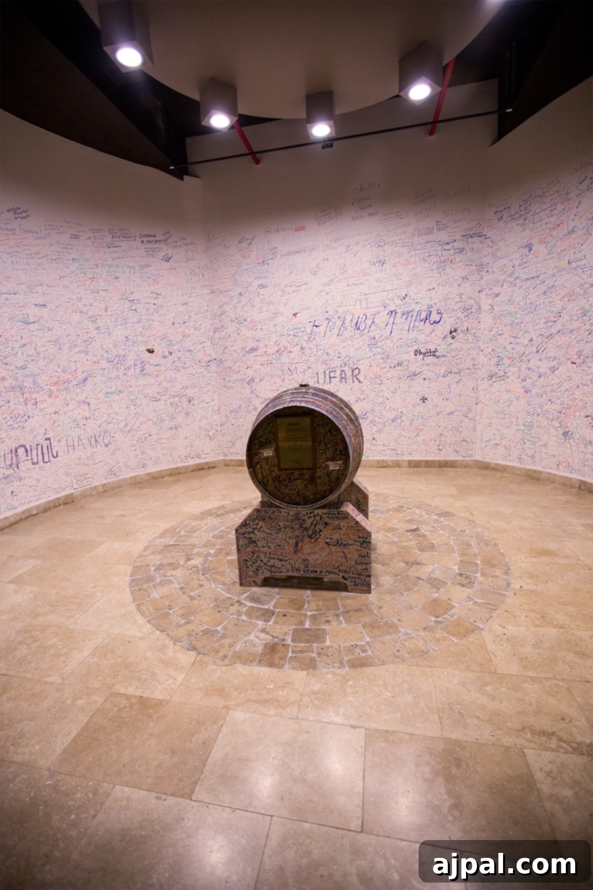 Yerevan Armenia's Pink City 13 The symbolic Barrel of Peace at Ararat Distillery