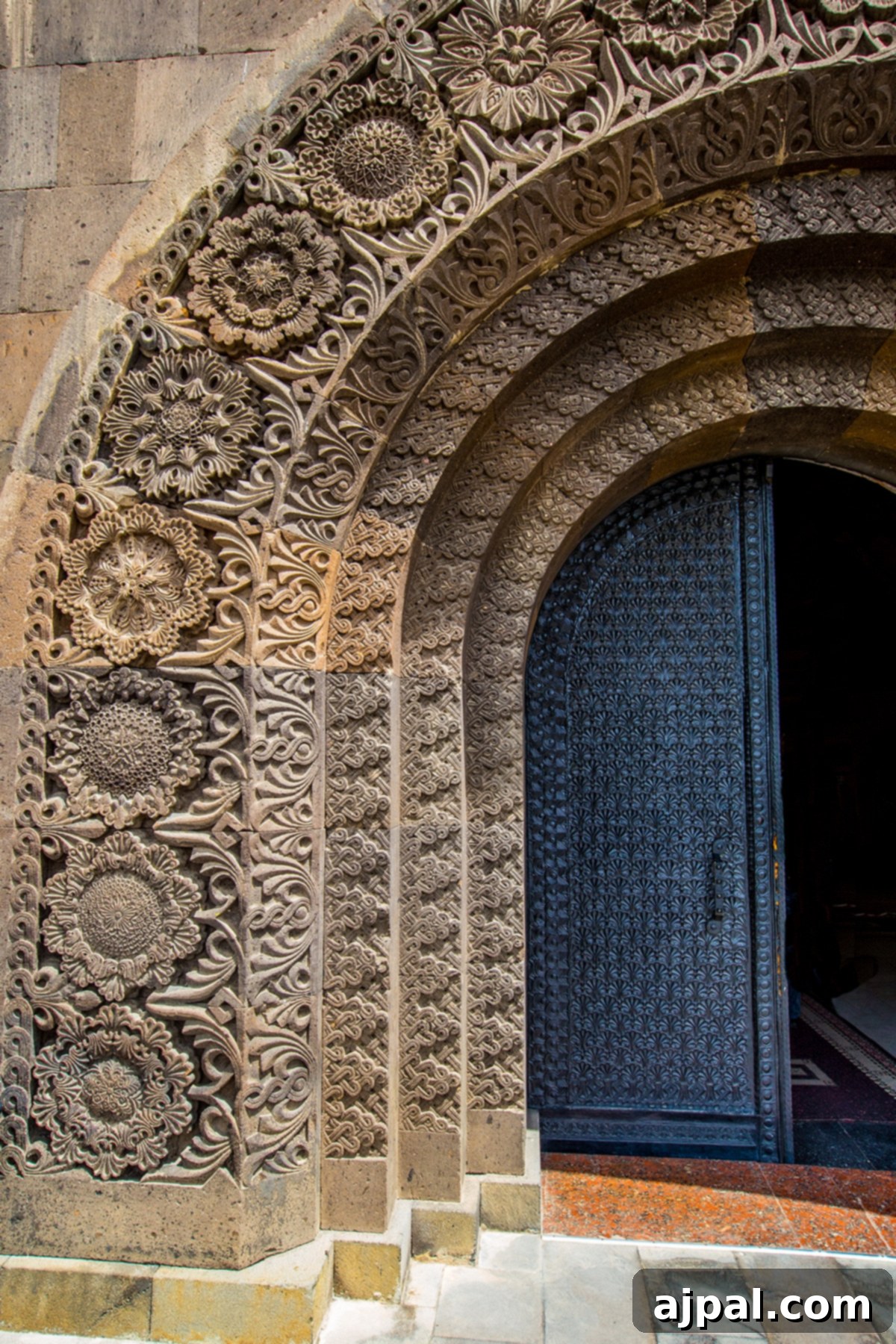 Yerevan Armenia's Pink City 5 Intricate door design at the Mother Armenia museum
