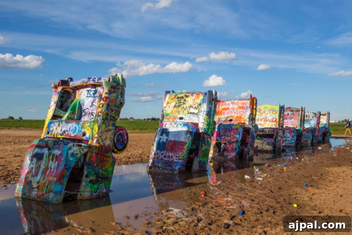 Texas's Tilted Cadillac Artscape 3 Cadillac Ranch, Just outside Amarillo