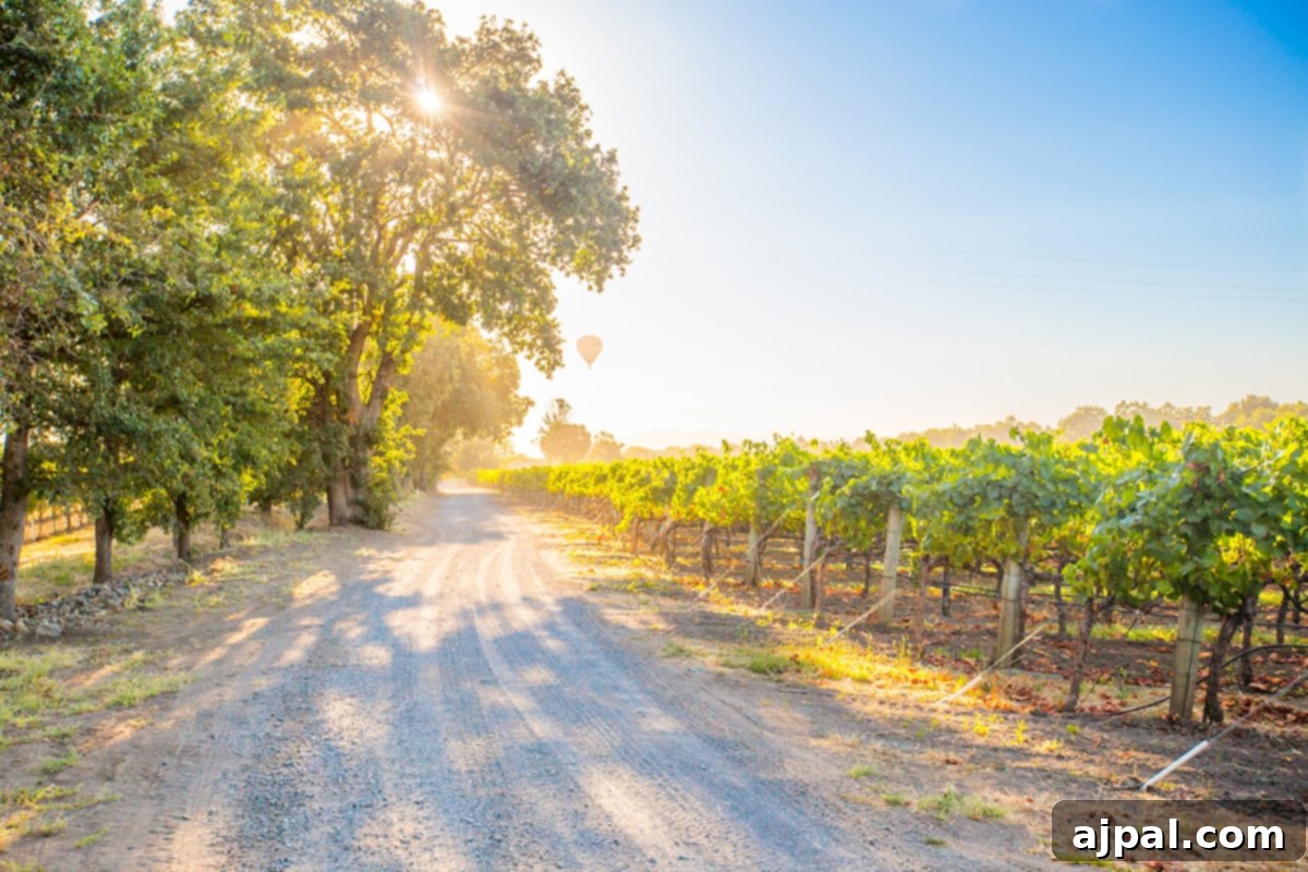 Lush vineyards leading to La Crema Winery in scenic Sonoma County