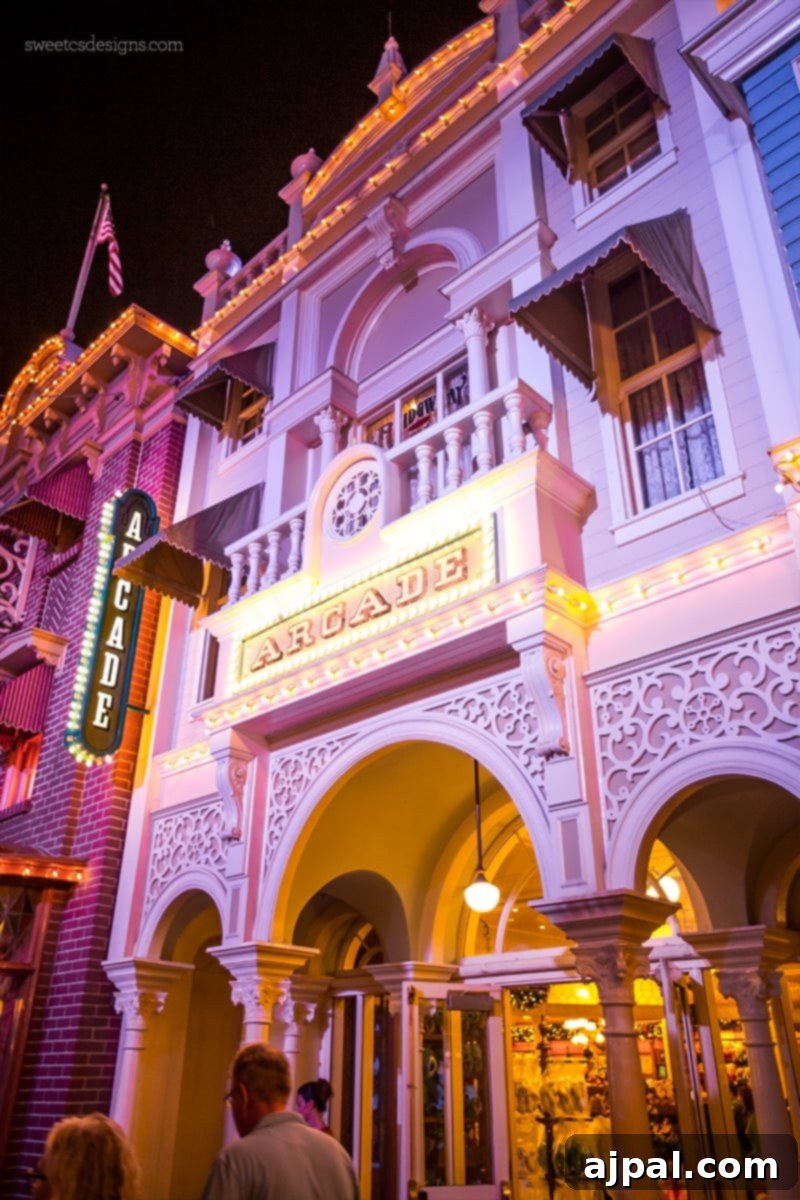 Disney World main street at night!