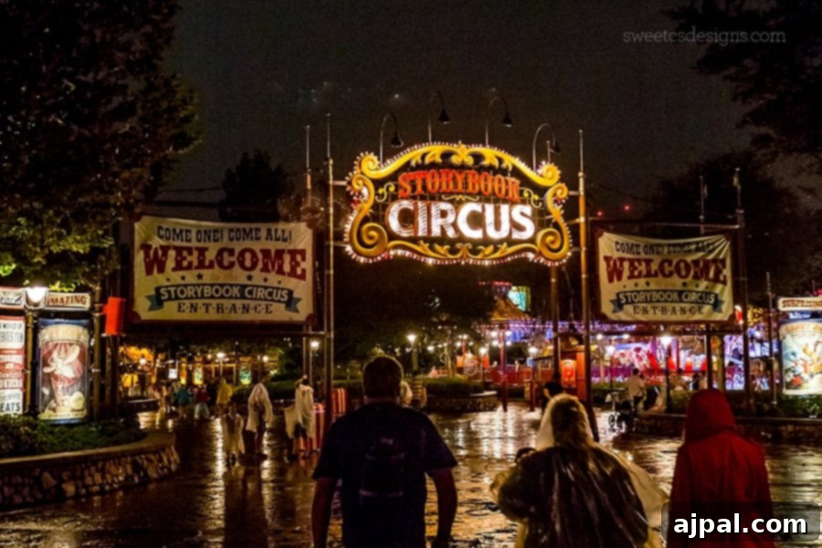 Disney World at night - I love the Storybook Circus area!