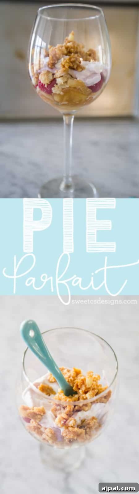 Upcycled Pie Parfaits 6 A vibrant and inviting leftover pie parfait, layered beautifully in a glass bowl. Granola clusters and a hint of fruit filling are visible, making it an undeniable choice for breakfast.
